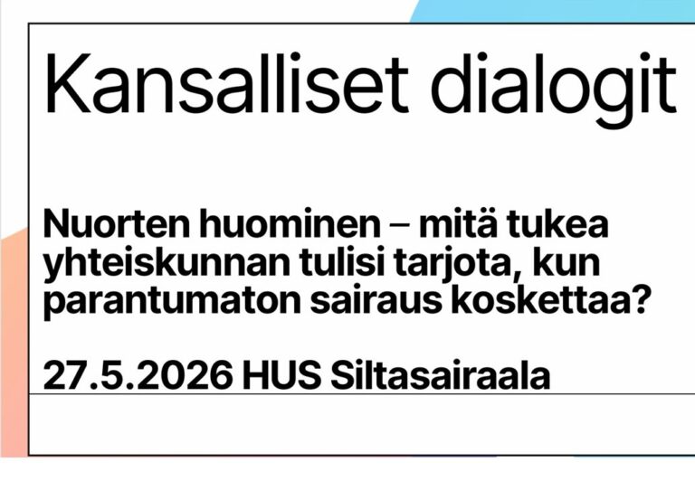 Mitä tukea yhteiskunnan tulisi tarjota, kun parantumaton sairaus koskettaa